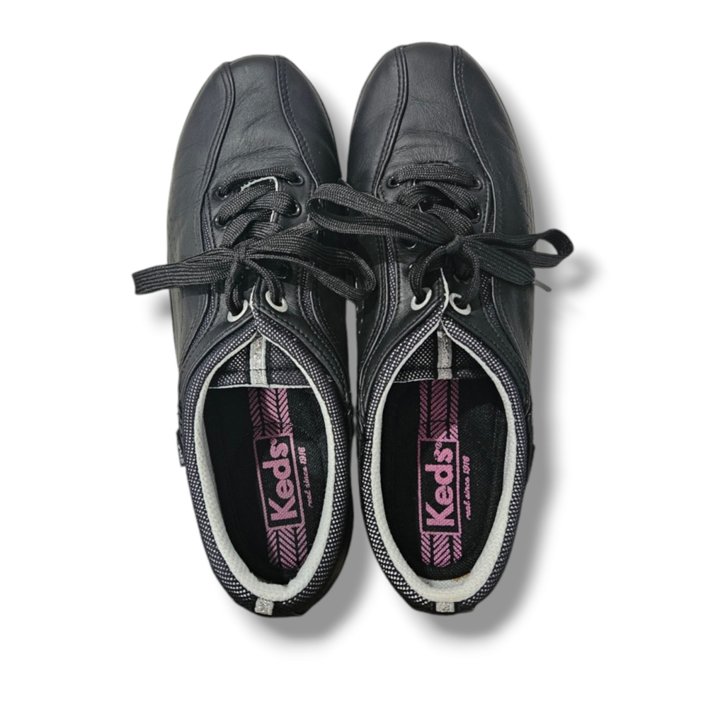 📌3for$10 Keds Black Spirit Synthetic Leather Lace Up Shoes